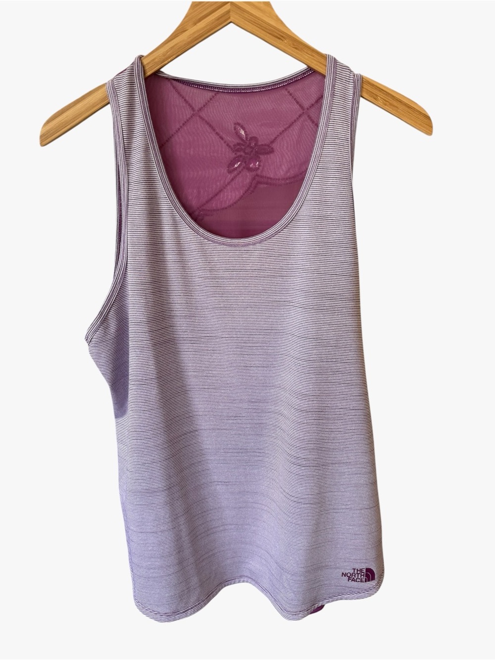 The North Face Lavender Striped Racerback Tank